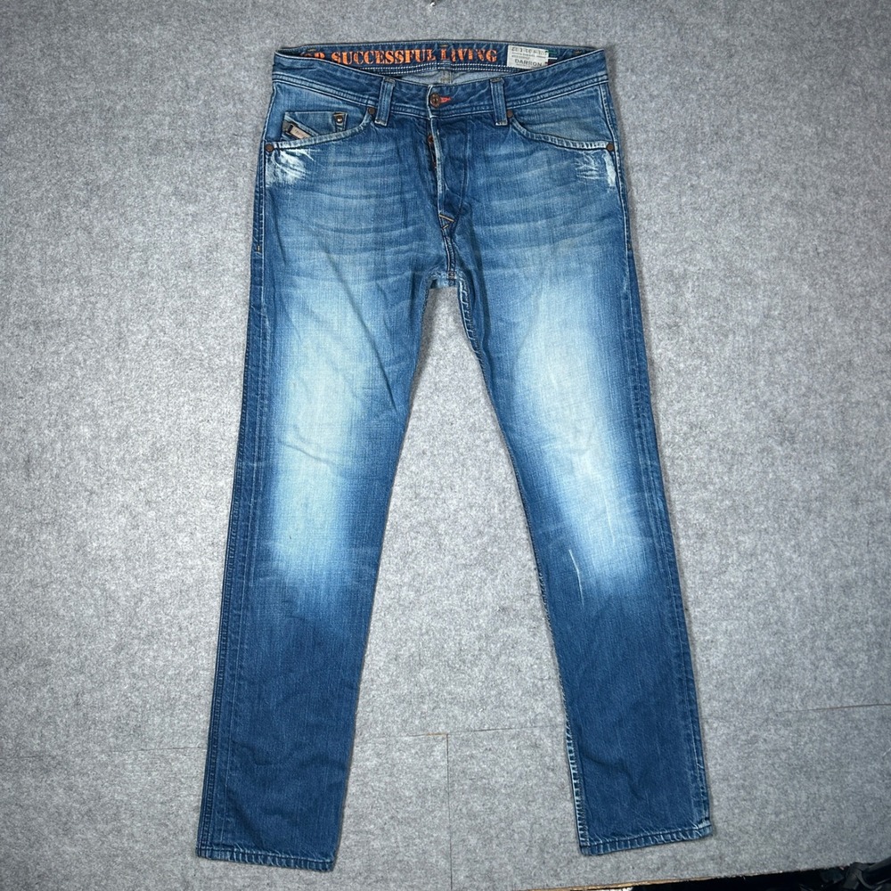Diesel Denim Jeans Mens 31x32(32x32) Blue Darron Slim Tapered Made in Italy
